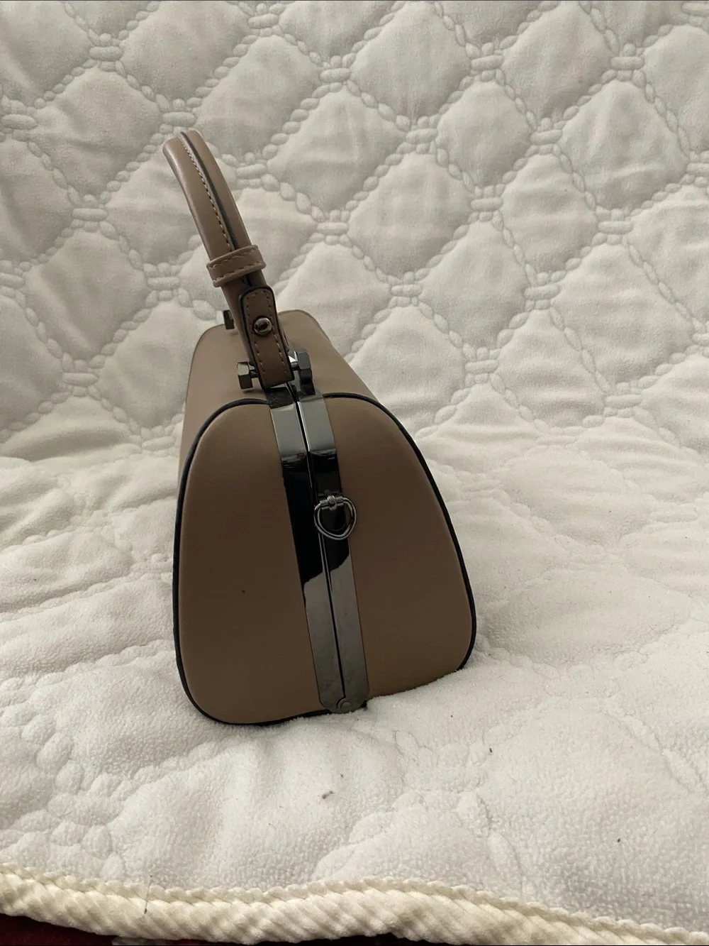 Structured Top-Handle Satchel in T